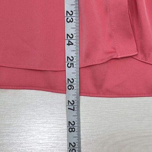 Kobi Halperin Kristin Silk Blouse Size XXL Flamingo Pink Sleeveless Stretch Luxe - Picture 10 of 12